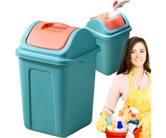 Atliekų rūšiavimo konteineris su plastikiniu pakreipiamu dangčiu