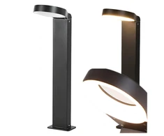 Realprices LED sodo šviestuvas, 18 W, modernus, 60 cm, lauko stulpas, pastatomas, apvalus