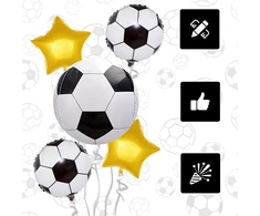 Realprices 5 futbolo balionų rinkinys, gimtadienio kamuoliukai