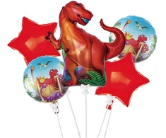 Realprices Dinozaurų gimtadienio balionų rinkinys gimtadieniams, vakarėliams, 5 vnt.
