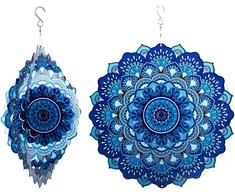 Realprices Kabantis suktukas-vėjo gaudyklės ornamentas 12 colių 3D mandala taikos sodui