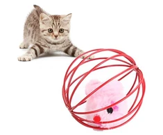 Realprices Žaislinis kamuoliukas katei Interaktyvi pelė Piórka Rattle Wire Ball