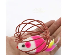 Realprices Žaislinis kamuoliukas katei Interaktyvi pelė Piórka Rattle Wire Ball