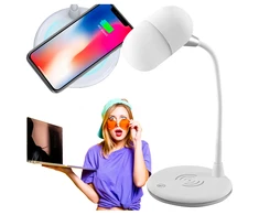 Realprices Naktinio stalo lempos indukcinis įkroviklis „Bluetooth“ garsiakalbis Mokymosi mokykloje