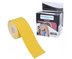 Realprices Kineziologinis teipas, kinesio pleistras 5cmx5m, geltonas