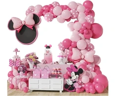 Realprices Balionų girliandų rinkinys, Minnie Mouse mini gimtadienio balionai, 111 detalių