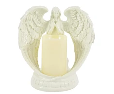 Realprices Dekoratyvinė figūrėlė, žvakidė, žvakės ornamentas, angelas, angelas, LED, kalėdinis sodas, 16 cm