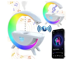 Realprices Antigravitacinis oro drėkintuvas Aromaterapinė naktinė šviesa RGB garsiakalbis