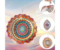 Realprices Kabantis suktukas-vėjo gaudyklės ornamentas 12 colių 3D mandala taikos sodui