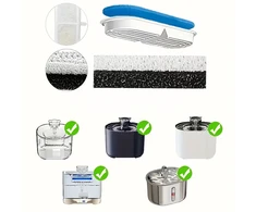 Realprices Keičiamų filtrų rinkinys fontanams, geriamojo vandens fontanams, girdykloms šunims ir katėms, 8 vnt.