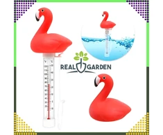 Realprices Plaukiojantis baseino termometras SPA baseino vandens temperatūrai Flamingo virvelė