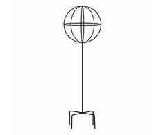 Realprices Sodo pergolės terasos metalinė atrama vijoklinėms rožėms, 50x10 cm, juodos spalvos