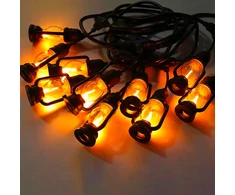 Realprices Šviesų girlianda, dekoratyvinės LED lempos, 10 vnt. sodo žibintų, 10 cm, 5 m