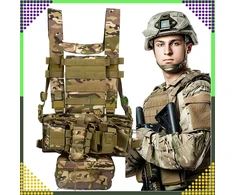 Realprices Taktinė karinė liemenė, apsauginė Molle, lengvas Airsoft Asg maišelis