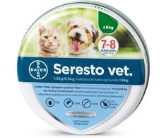 Seresto - blusų antkaklis - katėms ir šunims iki 8kg