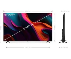 Televizorius Sharp 70GL4260E | 70 colių | Smart TV | Google TV | 4K Ultra HD