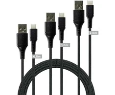 Speedlink – USB-A į USB-C kabelių rinkinys, juodas
