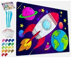 Splat Planet paveikslas iš modelino, Kosmosas 30x40cm