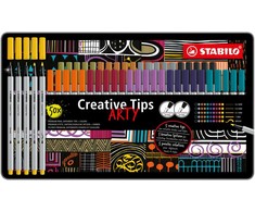 Stabilo - Creative Tips Metalinė dėžutė 50 vnt. ARTY – (204084)