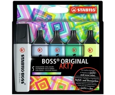 Stabilo - Highlighter Boss Original Arty - Šaltos spalvos (5 vnt) (200990)