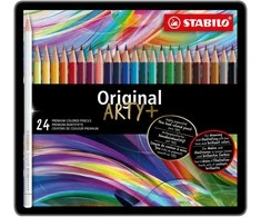 Stabilo - STABILO ORIGINAL dažomi pieštukai - Metalinė dėžutė su 24 spalvomis (204204)