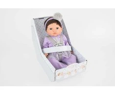 Tiny Treasure - Lėlė su rudais plaukais ir violetine tiulio suknele (30140)