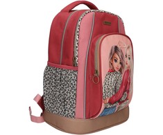 Top Model TOPModel - School Backpack LEOHEART - Rožinė, Berry Raudona, Brown