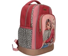 Top Model TOPModel - School Backpack LEOHEART - Rožinė, Berry Raudona, Brown