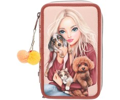 Top Model TOPModel - Triple Pieštukas Case FUR EVER FRIENDS - Powdery Rožinė and Copper