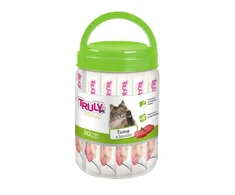 Truly Tikrai - kreminis kačių ėdalas su tunu ir bonito mėsa, 30 x 14 g