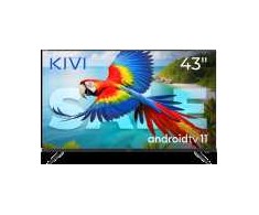 Televizorius Kivi 43", UHD, Android TV 11, 1920x1080, 60 Hz, AV1, Garsas 2x12W, 53 kWh/1000h, WiFi 5G, BT5.1, 3x HDMI, 2x USB (Pažeista pakuotė)
