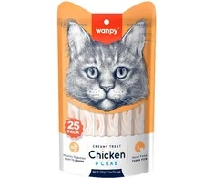 wanpy - Wanpy - 25 x 14 g pakuotė. Kreminis, laižomas skanėstas su vištiena ir krabais - 25 x 14 g