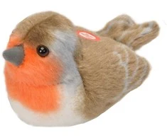 Wild Republic - Plush Toy Bird With Sound 18 cm European Robin (808034)