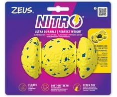 Zeus Nitro - Weighted Rugby Ball - Geltona and Mėlyna - 12.4cm