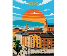Omaart Oslo: Miesto Kraštovaizdis Po Raudona Saule