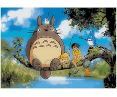 Omaart Totoro ir Draugų Žvejybos Nuotykis: Ramybės Tapyba Pagal Numerius