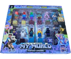 Figurėlės Konstruktoriams Su Magnetiniais Kubeliais Minecraft My World 24 vnt.