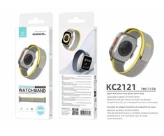 Išmaniojo Laikrodžio Apyrankė Nylon 42/44/45/49mm Pilka/Geltona