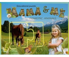 PIO Lavinamoji dėlionė Mama ir aš, Naminiai gyvūnai, angl., 2+