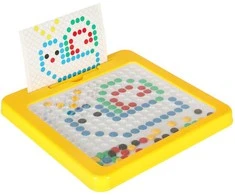 Magnetinės montessori lentos taškai geltoni