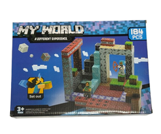 Minecraft Stiliaus magnetinis blokelių rinkinys - 184 vnt
