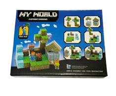 Minecraft magnetinis blokelių / kaladėlių rinkinys - 50 vnt