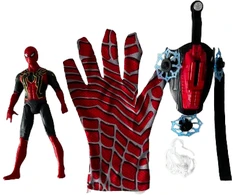 Pirštinė-šaudyklė su šoviniais ir Figūrėle Žmogus Voras (Spiderman)