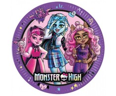 Vienkartinės lėkštutės Monster High 23cm, 8 vnt.