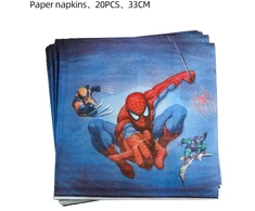 Vienkartinės popierinės servetėlės „Žmogus voras” (Spiderman) 20 vnt.