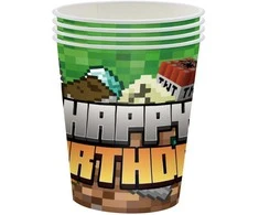 Vienkartiniai puodeliai Minecraft ,10 vnt.