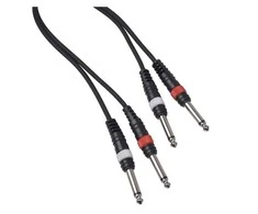Procab Jack CABLE4ME 2x mono 6,3 mm lizdas – 2x mono 6,3 mm lizdas signalo garso kabelis 3m