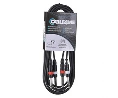 Procab Jack CABLE4ME 2x mono 6,3 mm lizdas - 2x mono 6,3 mm lizdas signalo garso kabelis 6 m