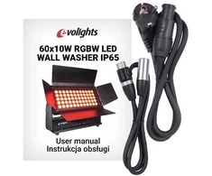 Outdoor EVOLIGHTS 60x10W RGBW LED WALL WASHER lauko apšvietimas IP65