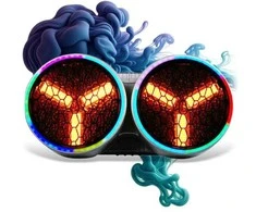 EVOLIGHTS LUMEN ROTO DUO judančio apšvietimo efektas